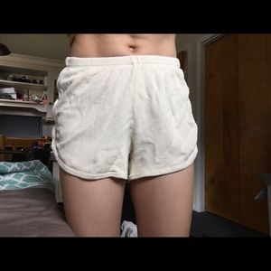 Waffled yellow free flowing brandy shorts